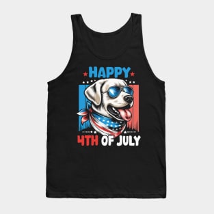 Patriotic American Labrador Retriever Happy 4th of July Tank Top